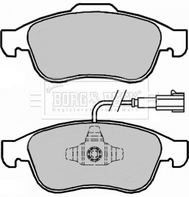BORG & BECK Комплект тормозных колодок, дисковый тормоз BBP2246